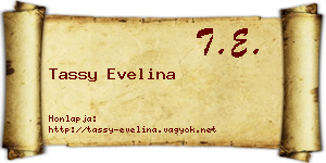 Tassy Evelina névjegykártya